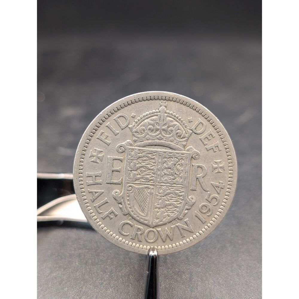 1954 UK Half Crown – Queen Elizabeth II Pre‑Decimal Coin – Circulated